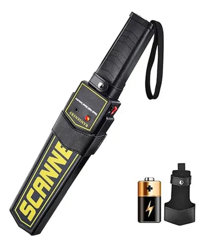 Detector De Metales De Mano Paleta Scanner Alta Seguridad Negro